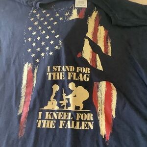 Patriotic Blue I Stand For the Flag Tshirt